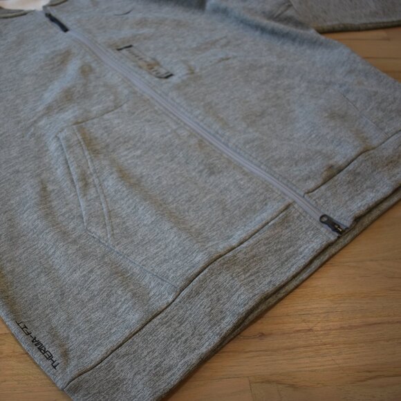 NWT Nike Mens Therma-FIT Gray Full Zip Training Bomber Jacket - Picture 9 of 9